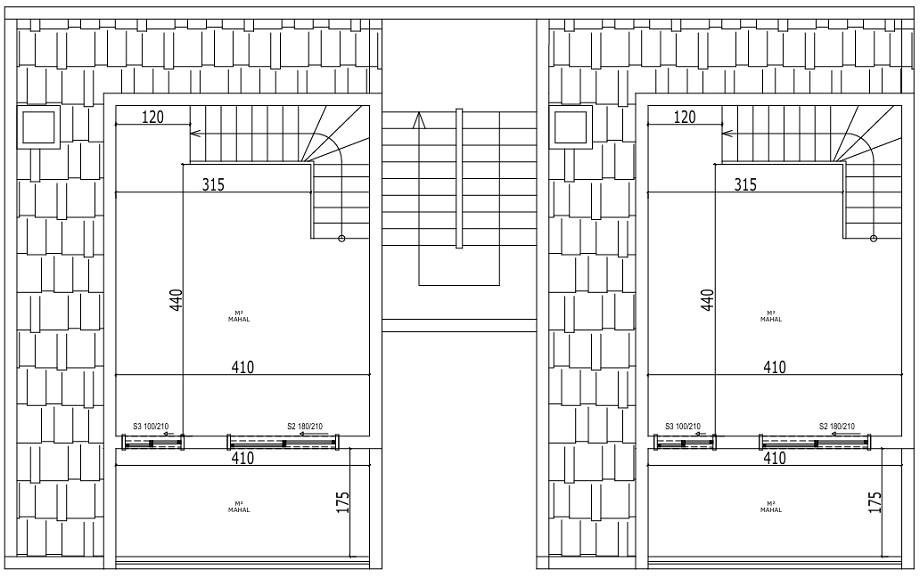 B Blok Çatı Katı Planı 